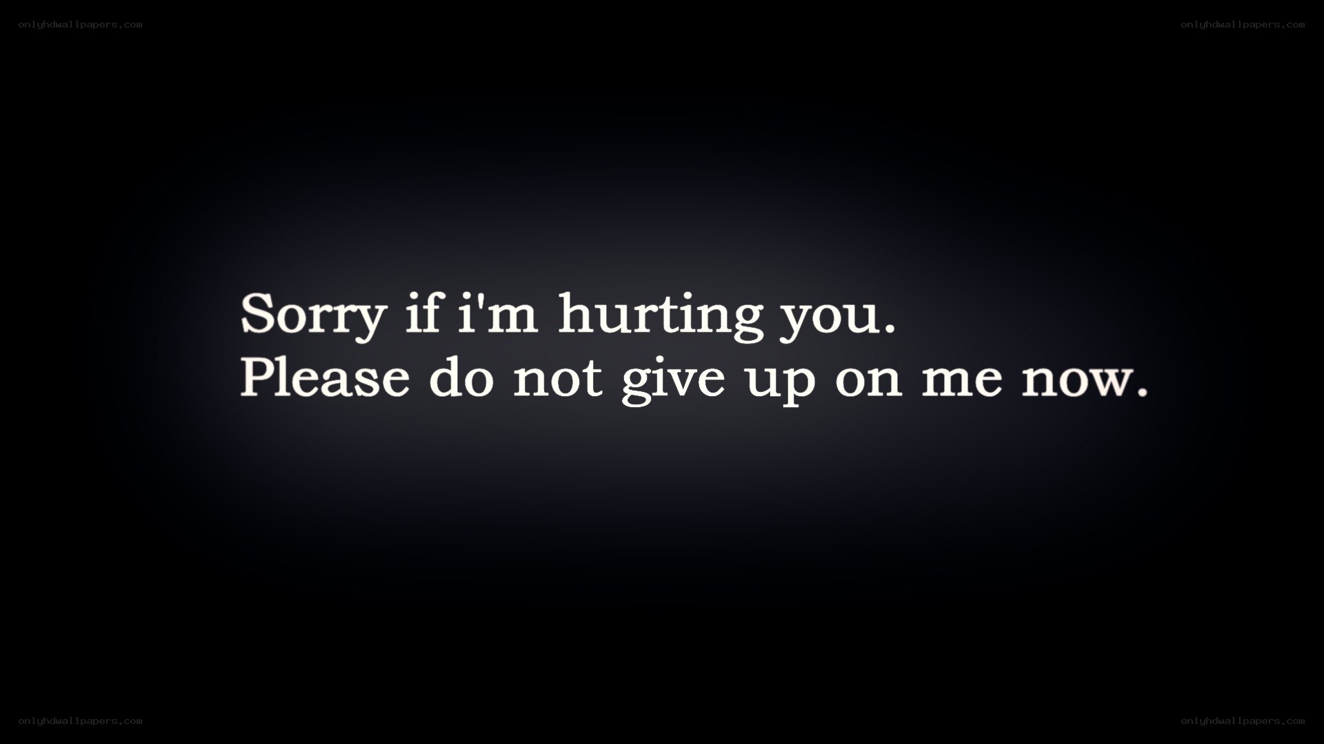 apology and plea for support