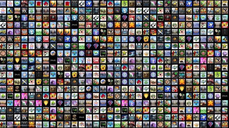 App icon collage wallpaper