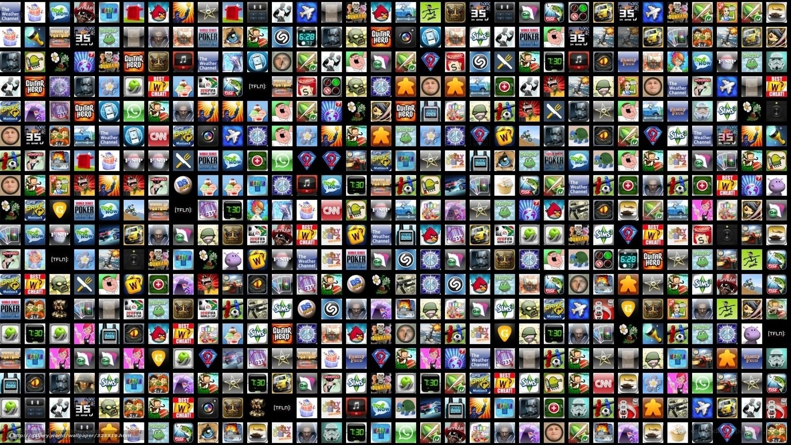 App icon collage wallpaper