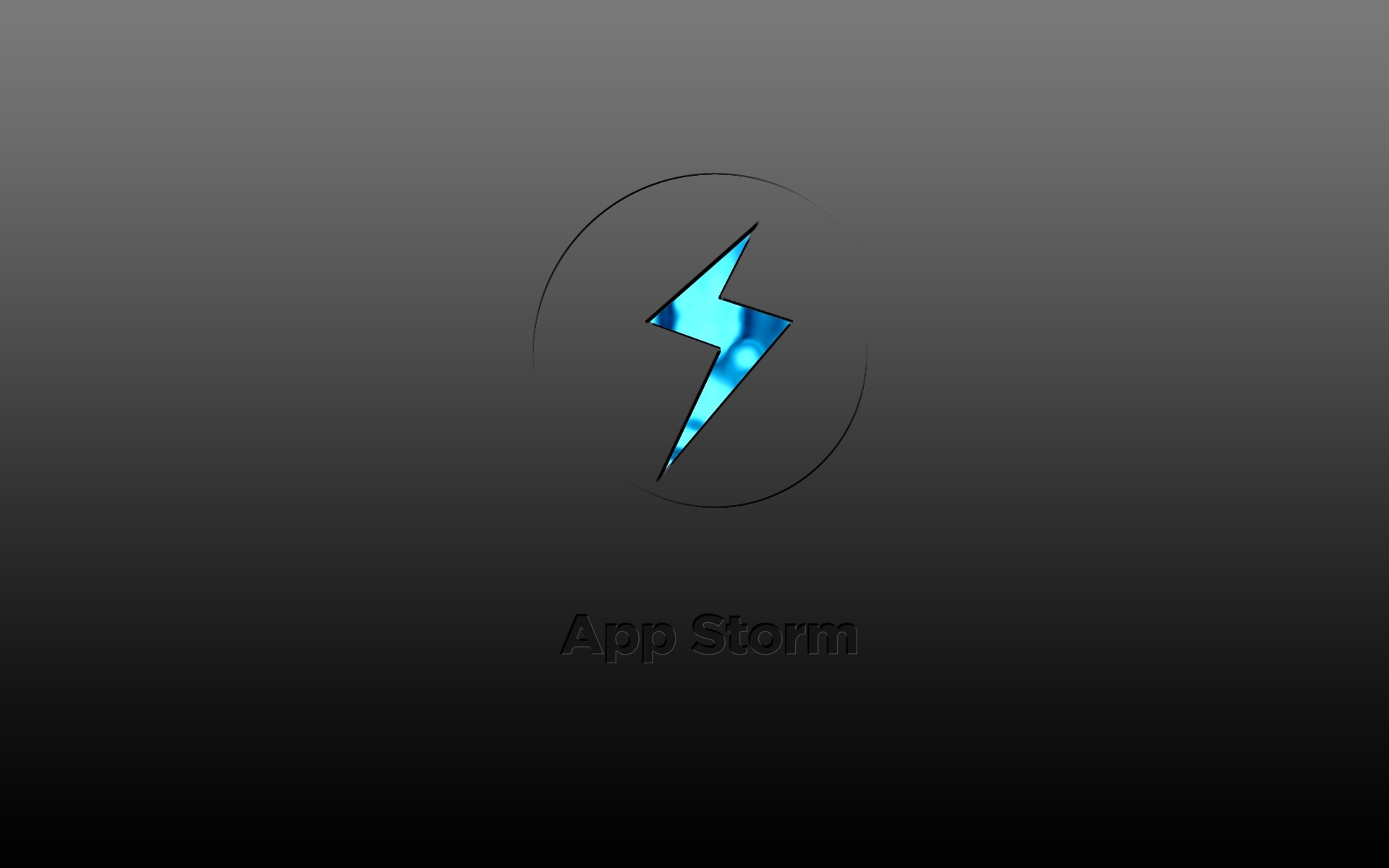 App Storm logo with lightning bolt
