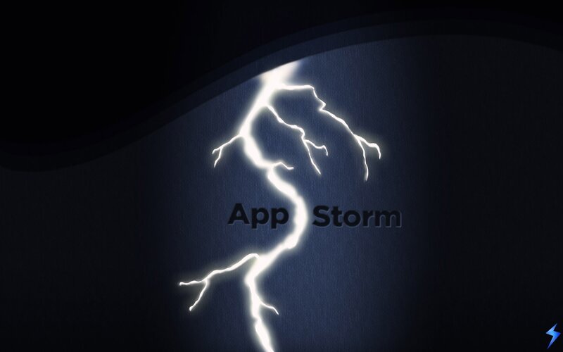 App Storm logo with lightning