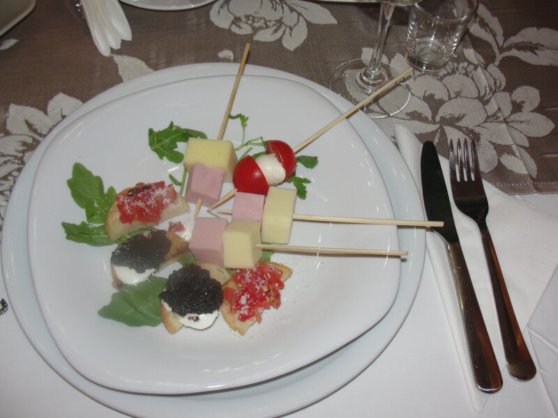 Appetizer Plate with Skewers