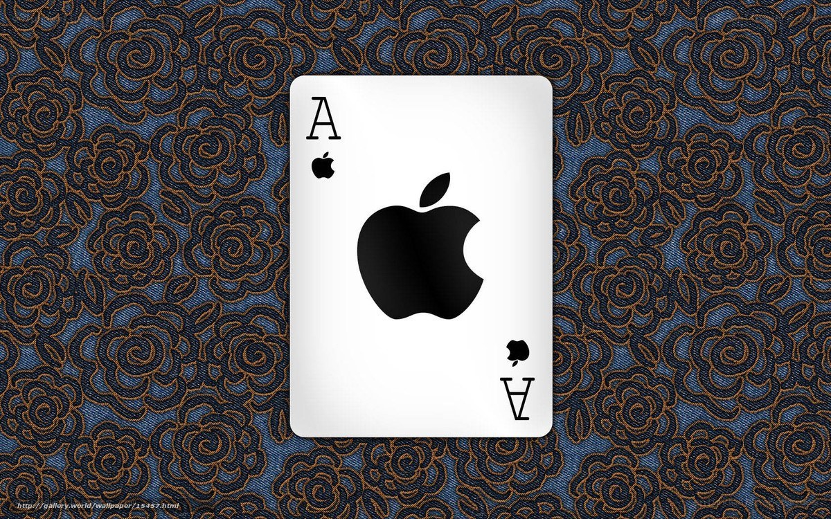 Apple ace playing card