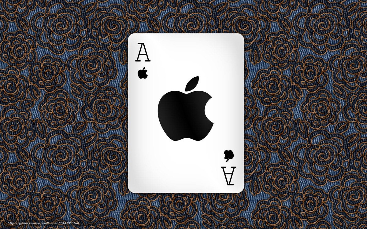Apple ace playing card