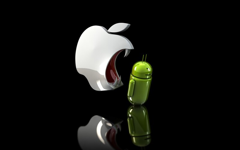 Apple and Android Characters — Black
