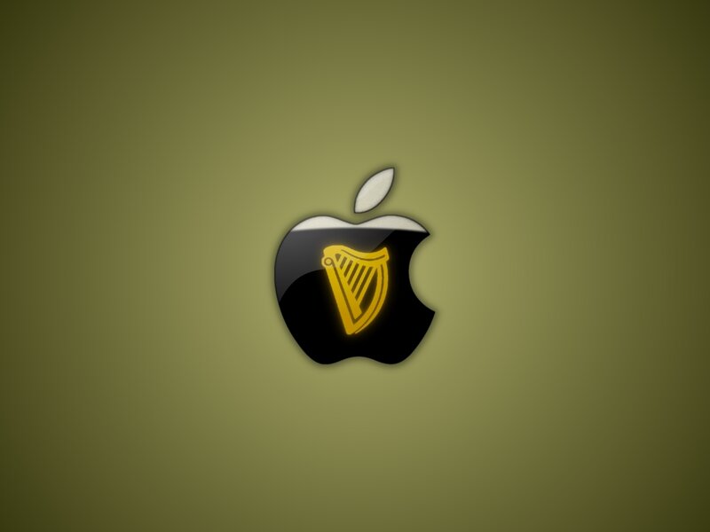 Apple and harp logo