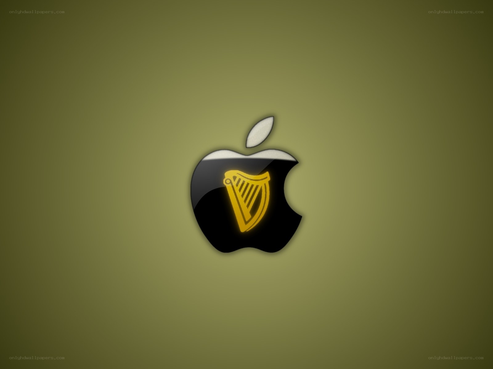 Apple and harp logo