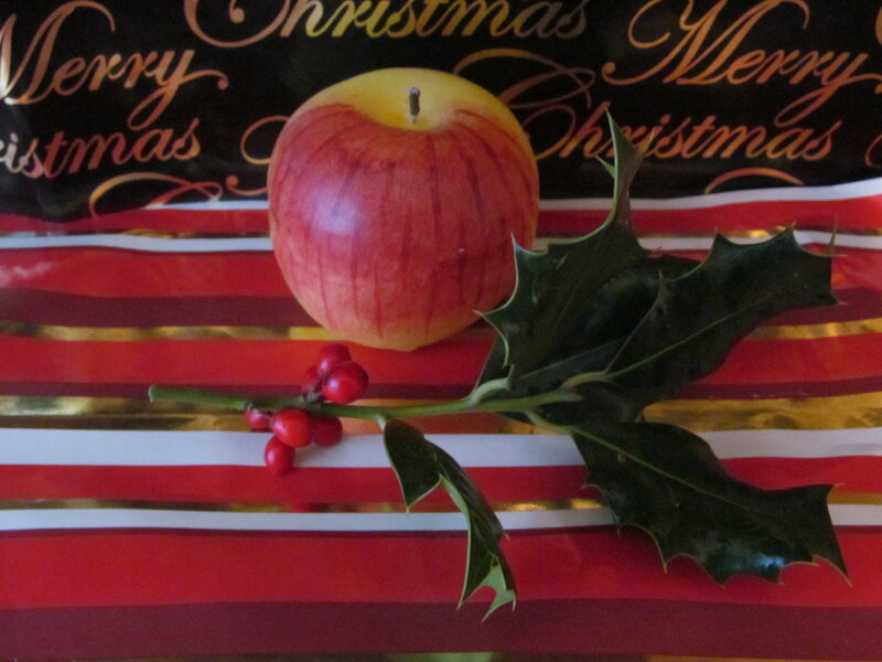 Apple and Holly Branch