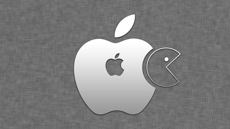 Apple and Pac-Man logo design