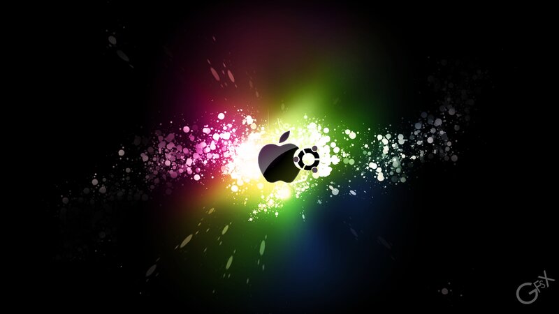 Apple and Ubuntu Logos