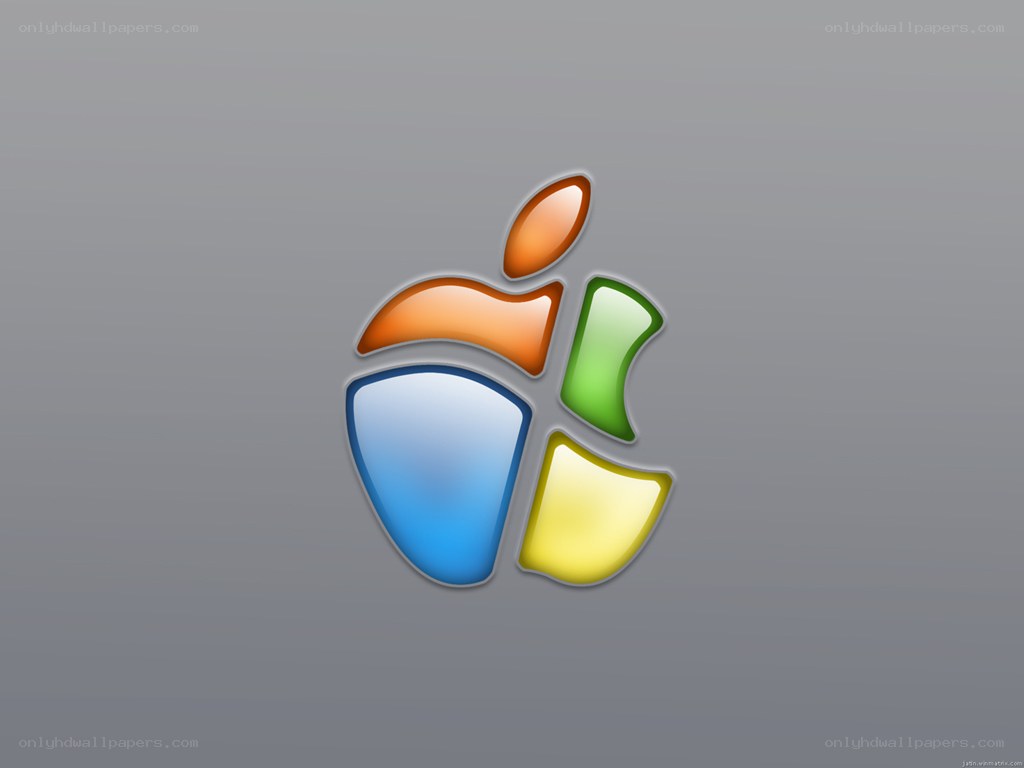 Apple and Windows logo fusion