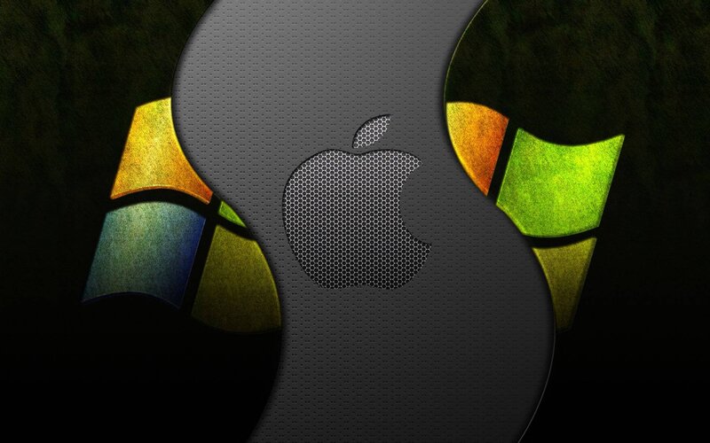 Apple and Windows Logos