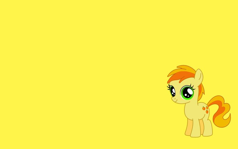 Apple Bloom on yellow