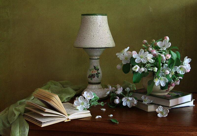 Apple Blossoms on Table