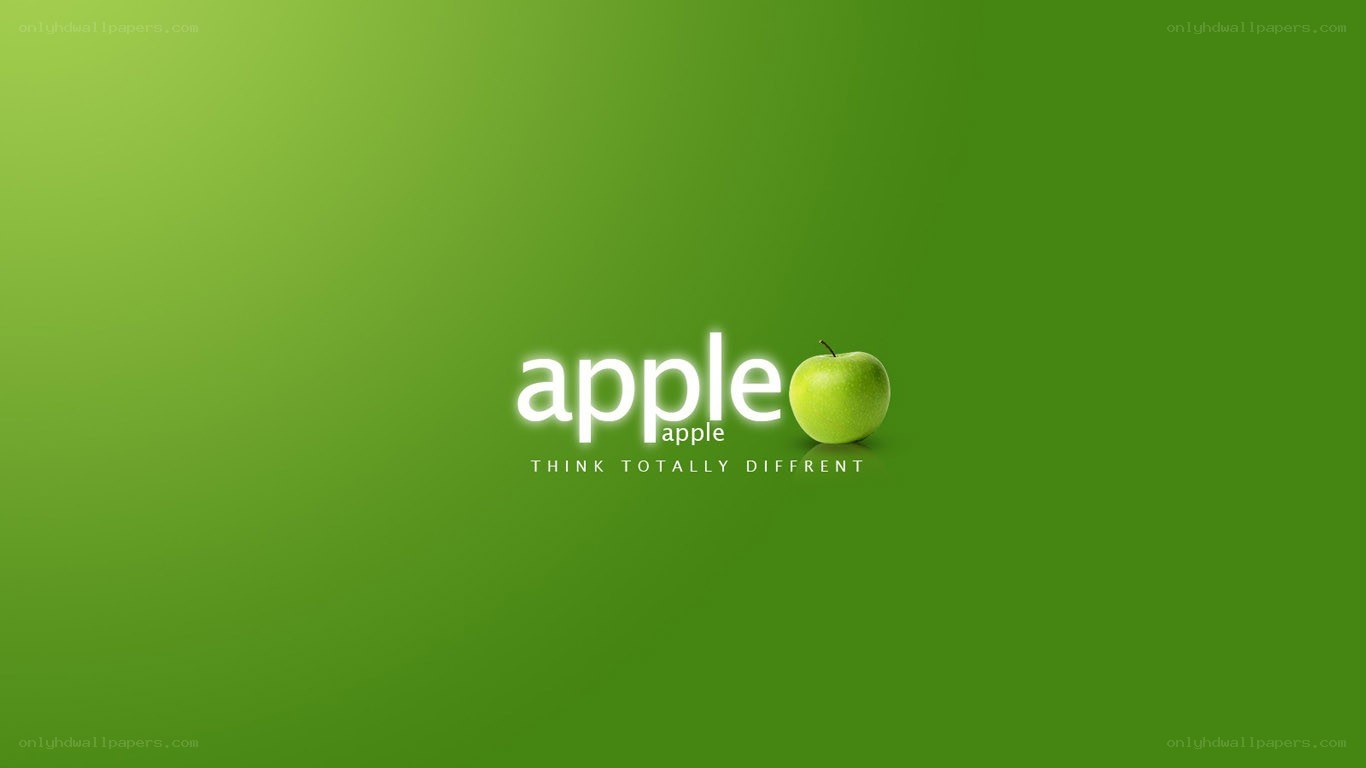 Apple brand logo on green