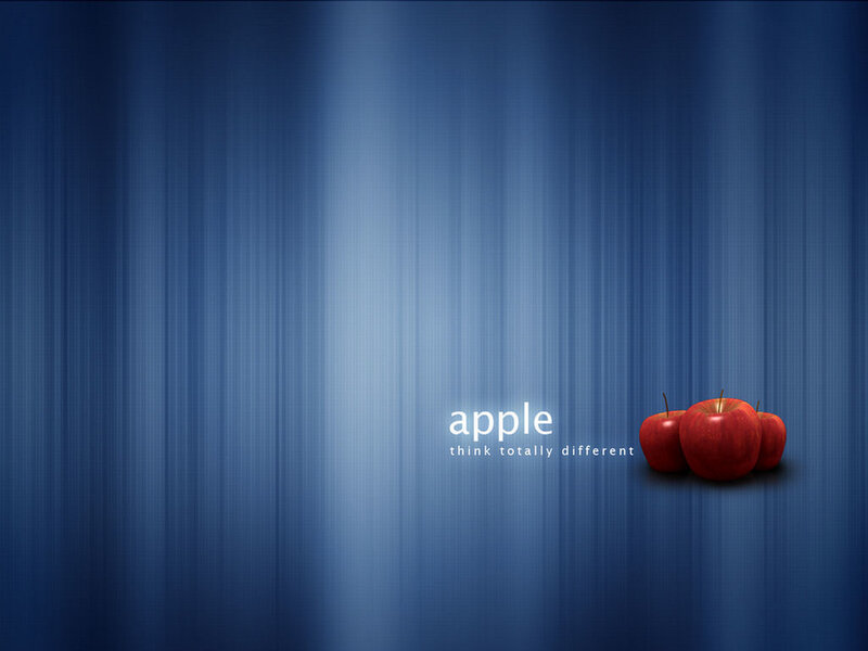 Apple brand wallpaper with red apples