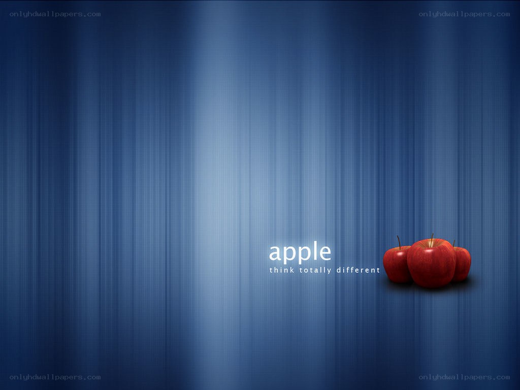 Apple brand wallpaper with red apples