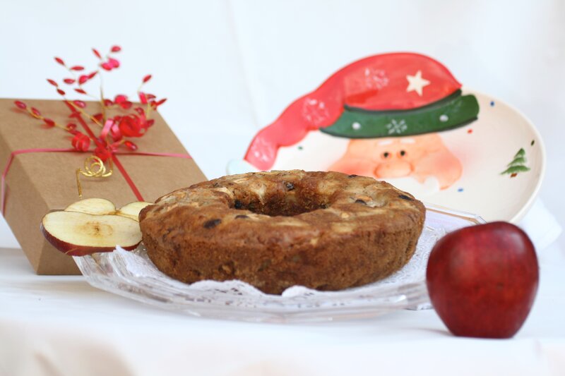 Apple Cake on Plate