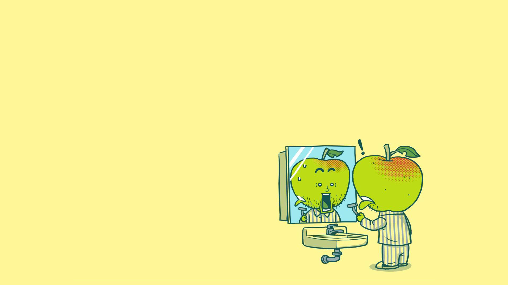 apple character shaving