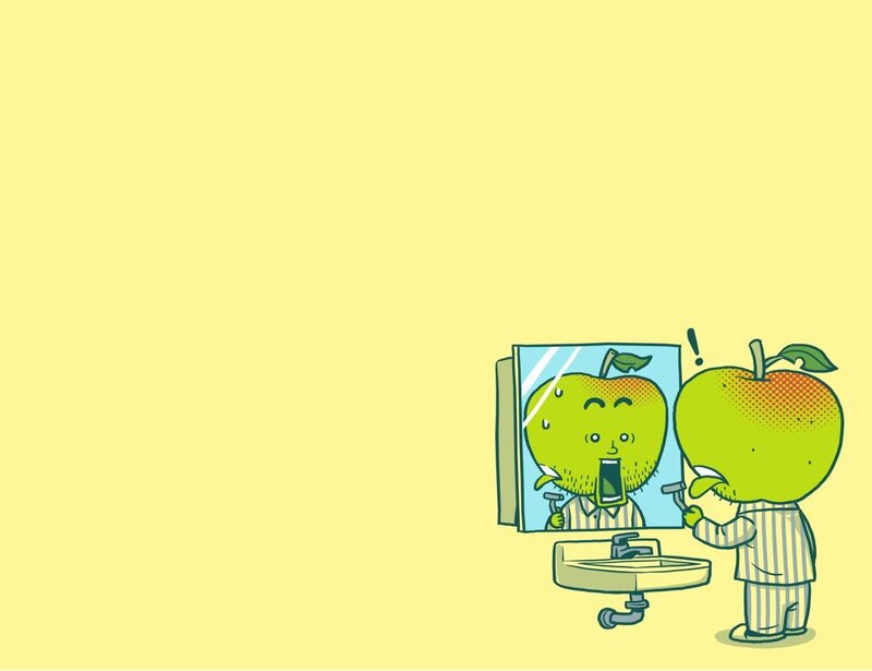 apple character shaving