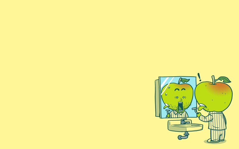 apple character shaving