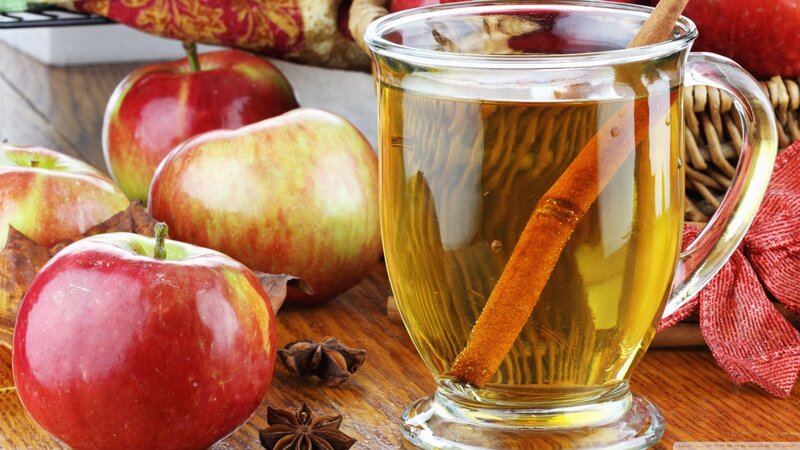 Apple Cider in Glass — Red