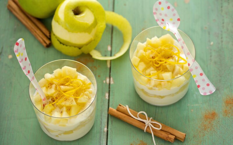 Apple Dessert in Glasses