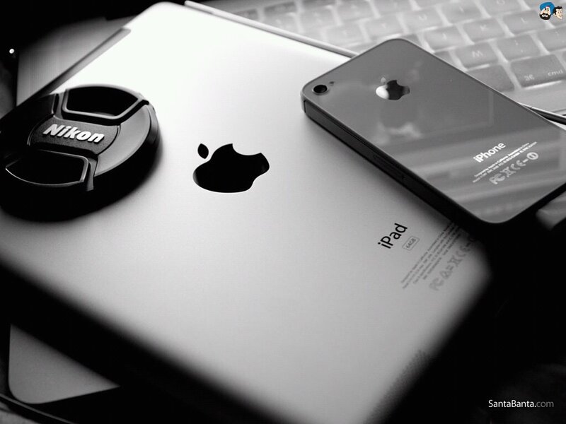 Apple devices on a desk