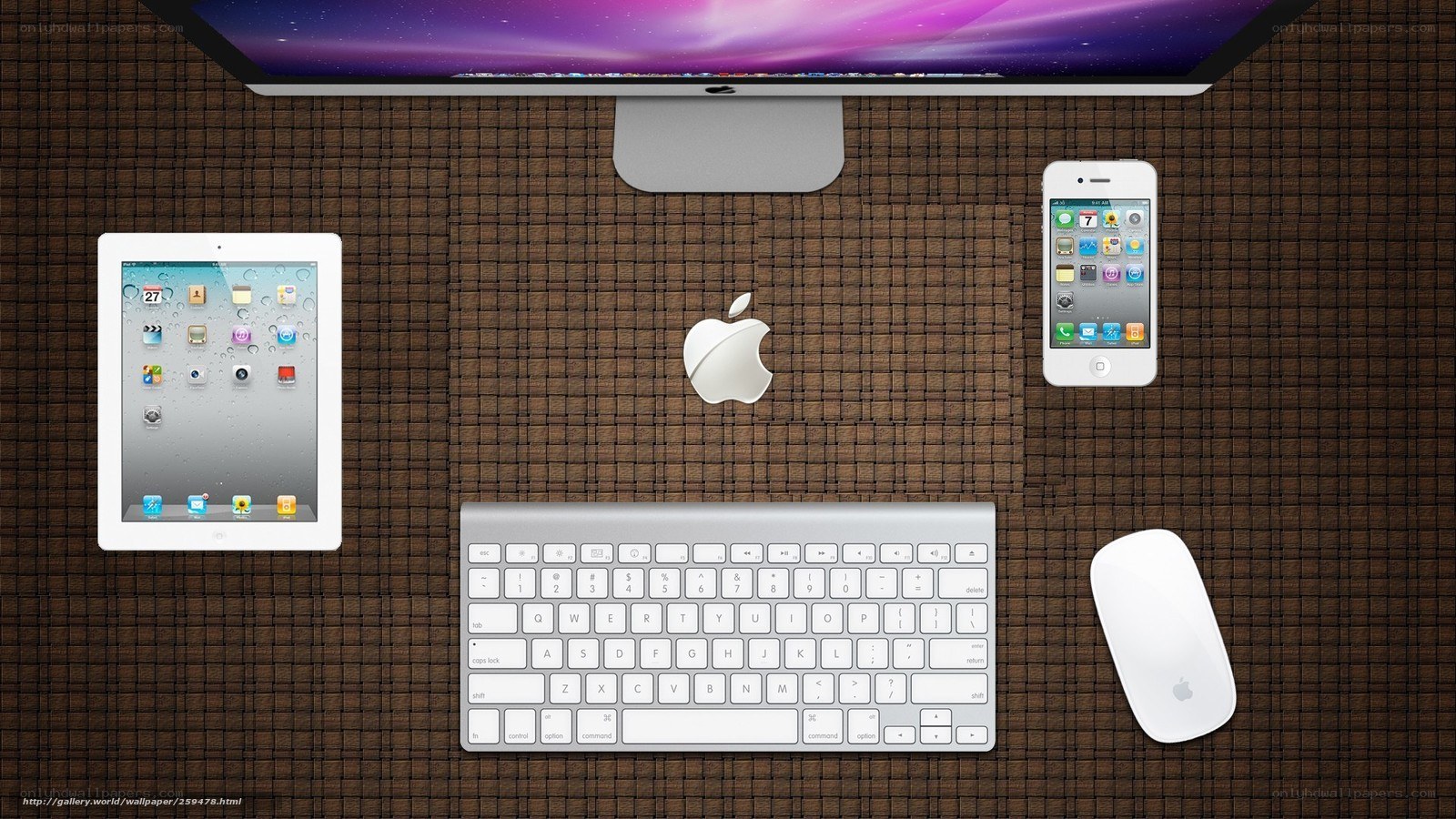 Apple devices on desk