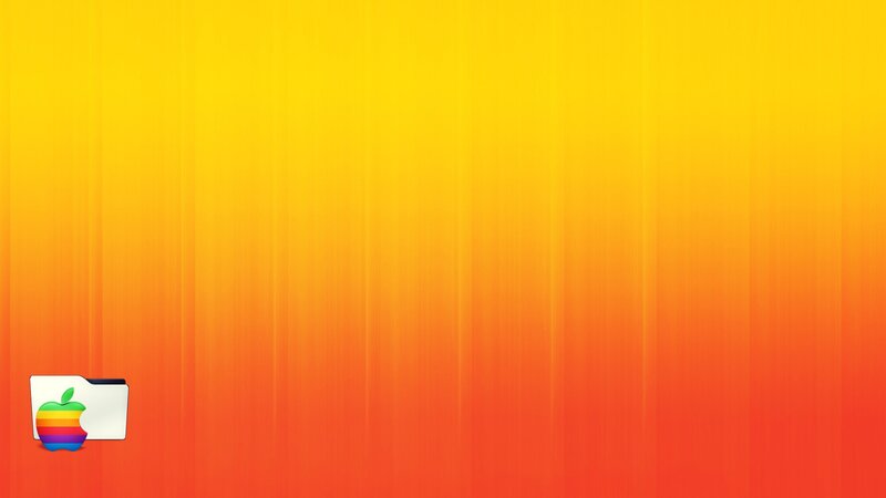 Apple folder on gradient background