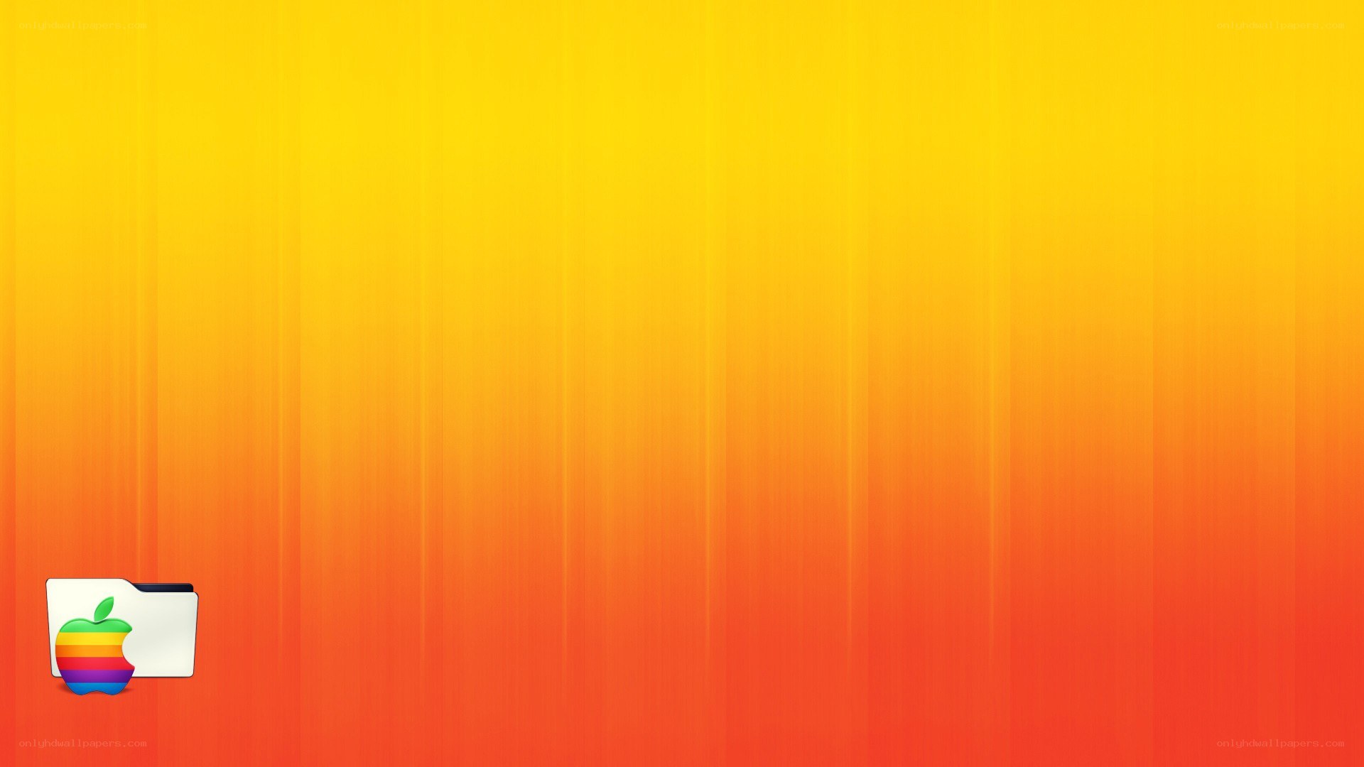 Apple folder on gradient background