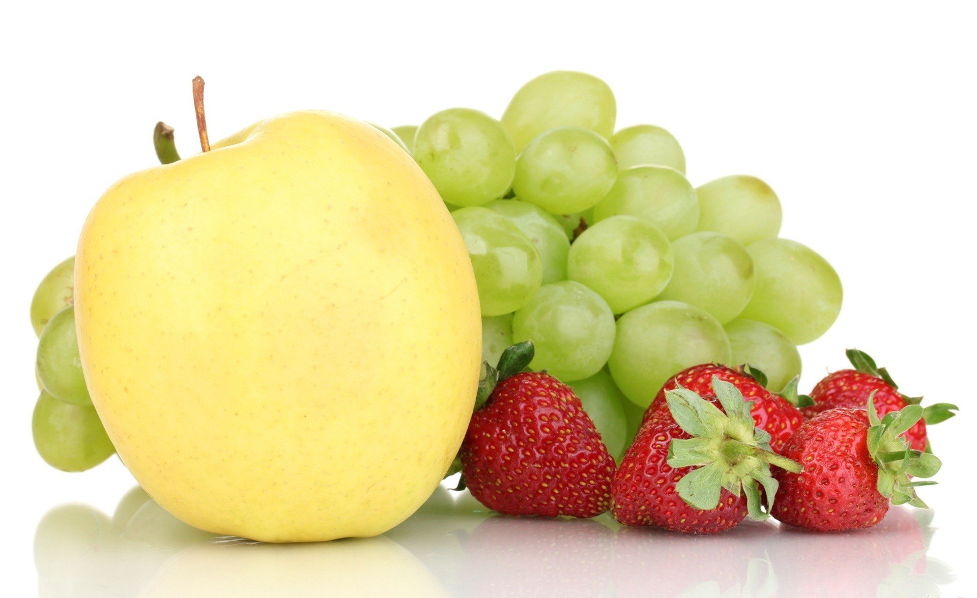 apple grapes strawberries