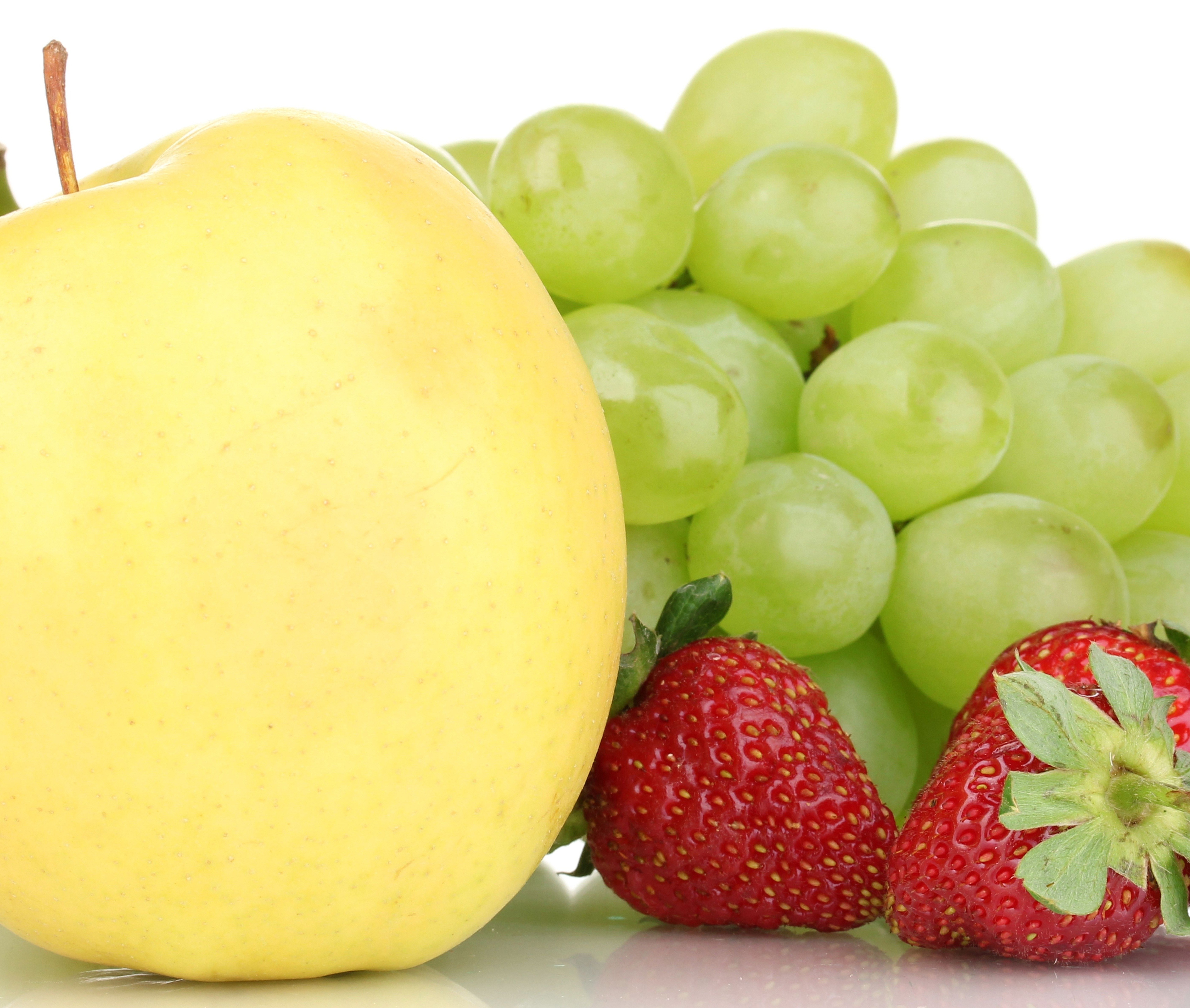 apple grapes strawberries