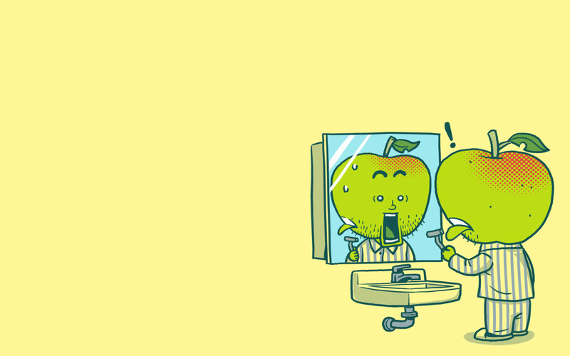 Apple-headed Character