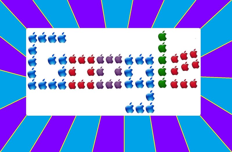 Apple Icons on White Background