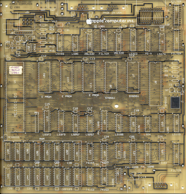 Apple II circuit board