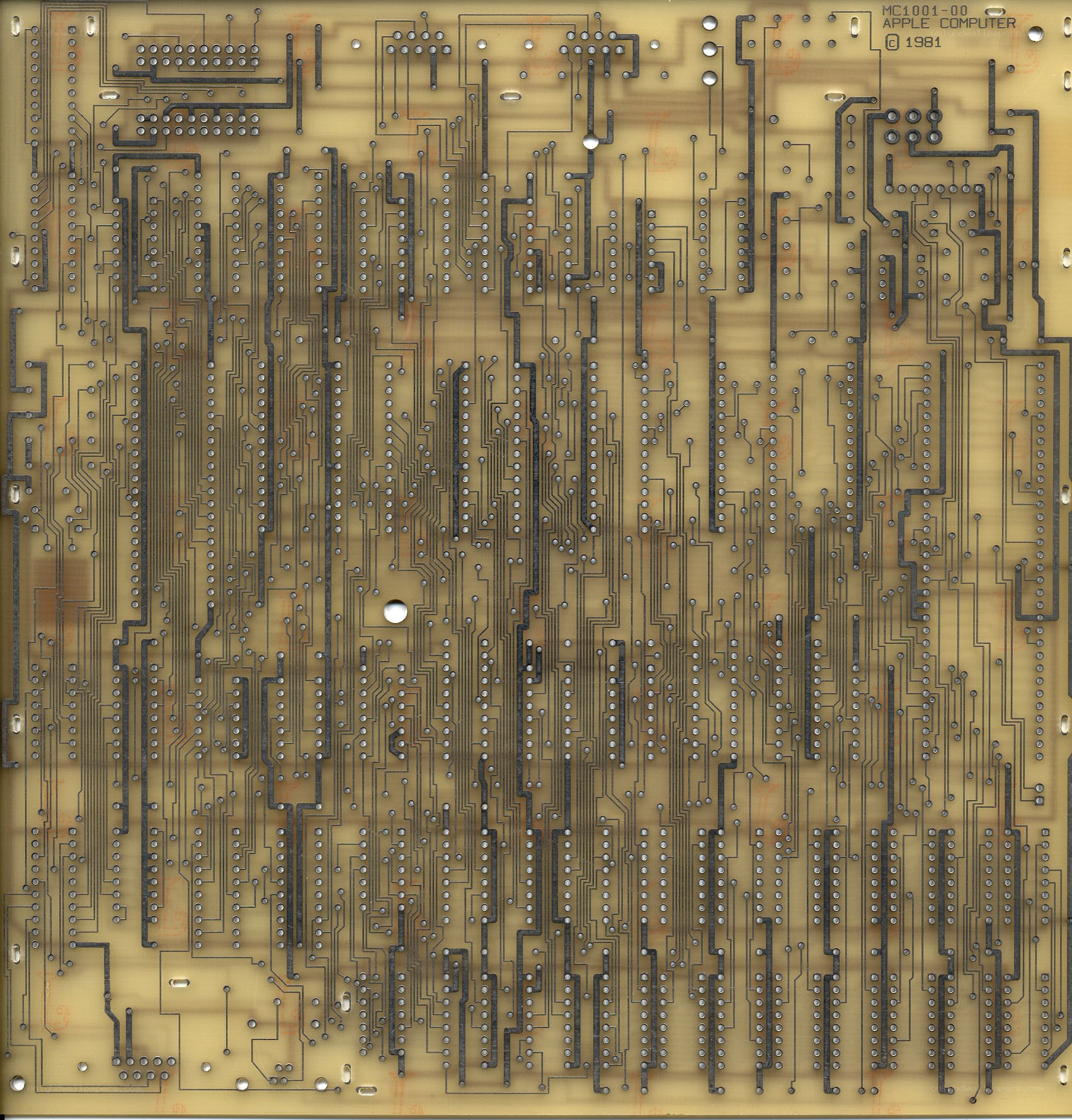 Apple II circuit board