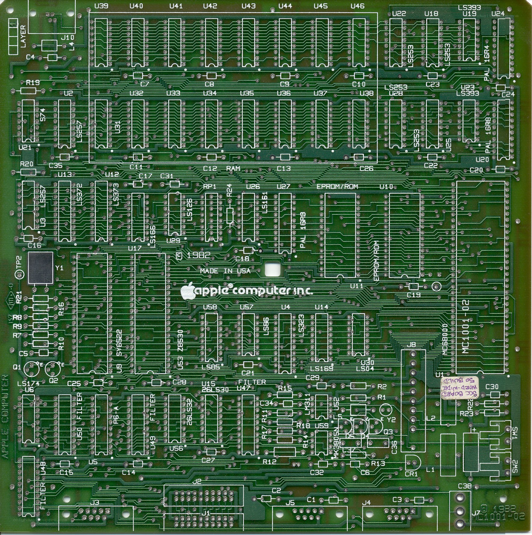 Apple IIe motherboard