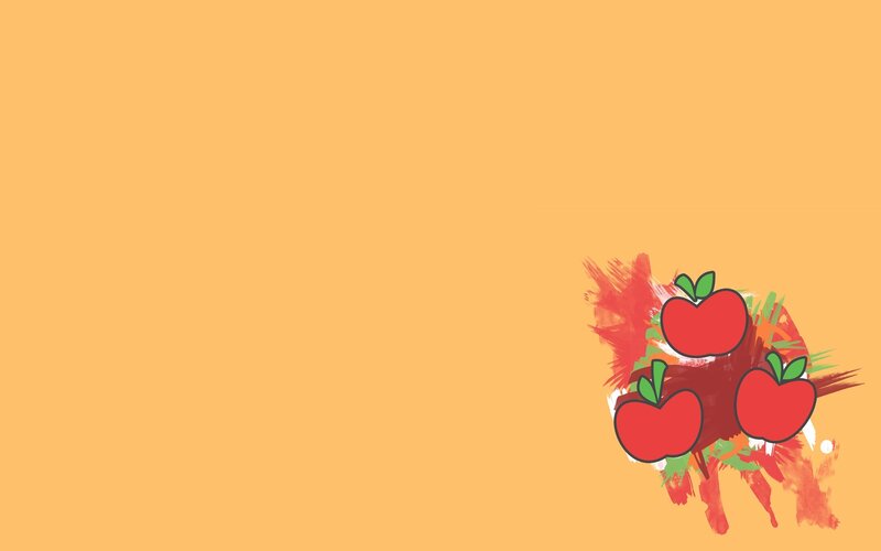 apple illustration on orange