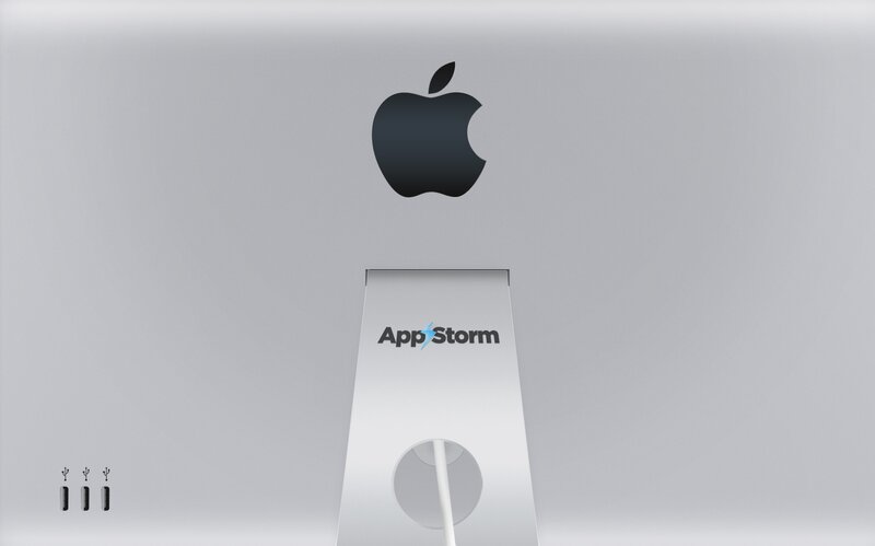 Apple iMac with AppStorm logo