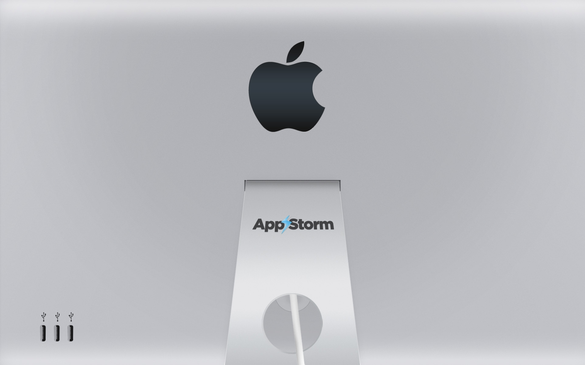 Apple iMac with AppStorm logo