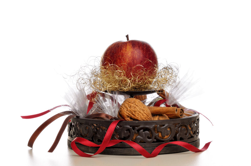Apple in Decorative Basket