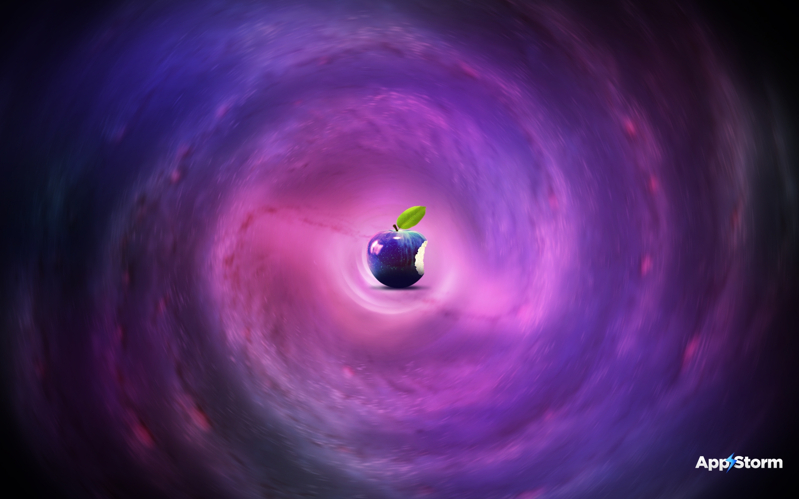 apple in purple vortex