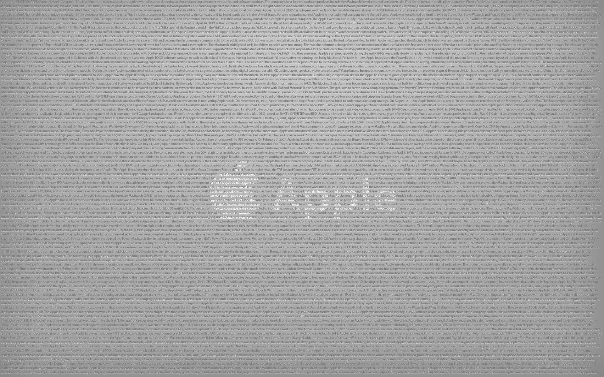 Apple Inc. history text