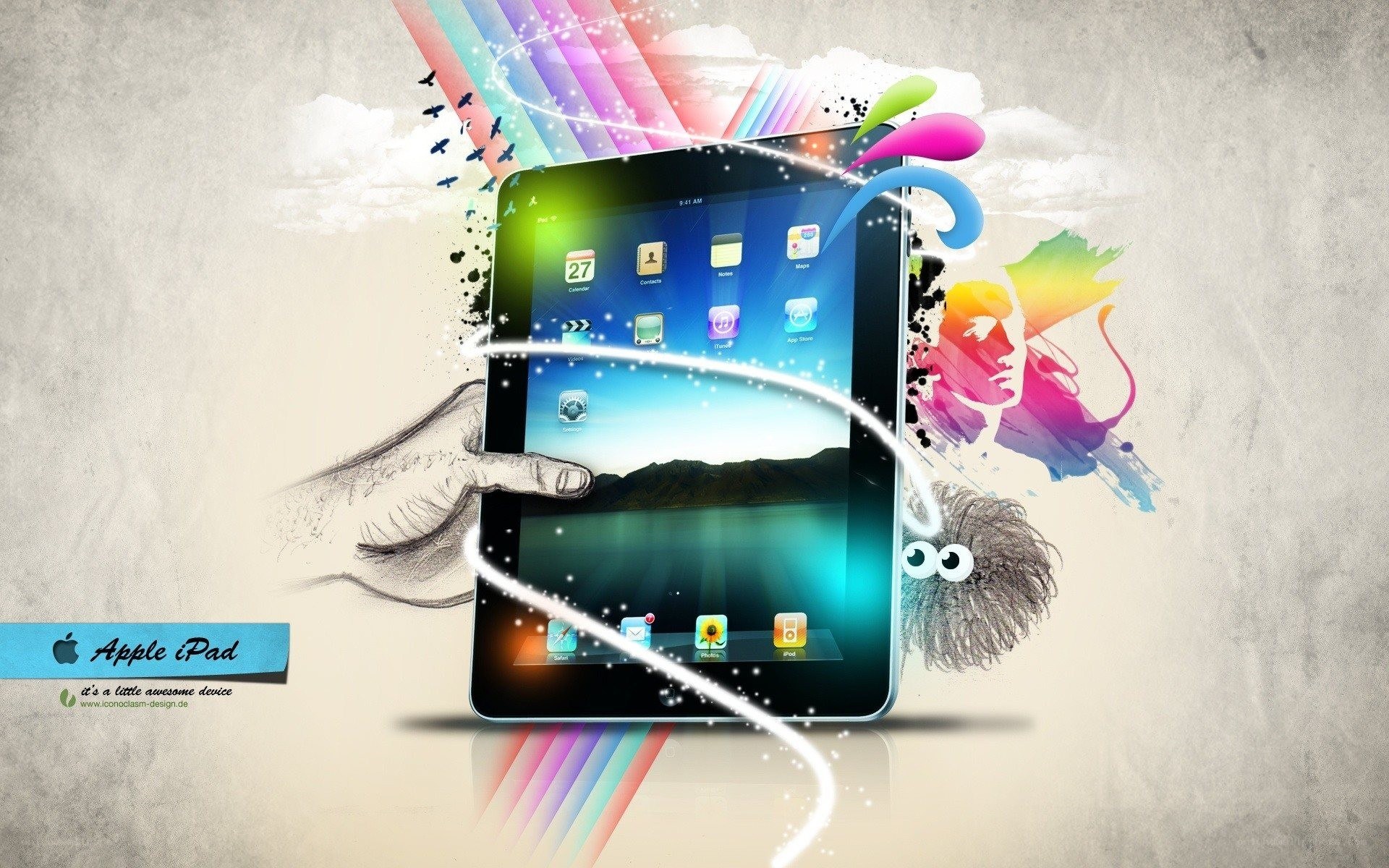 Apple iPad creative artwork