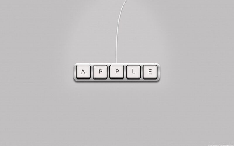 Apple keyboard keys on gray background
