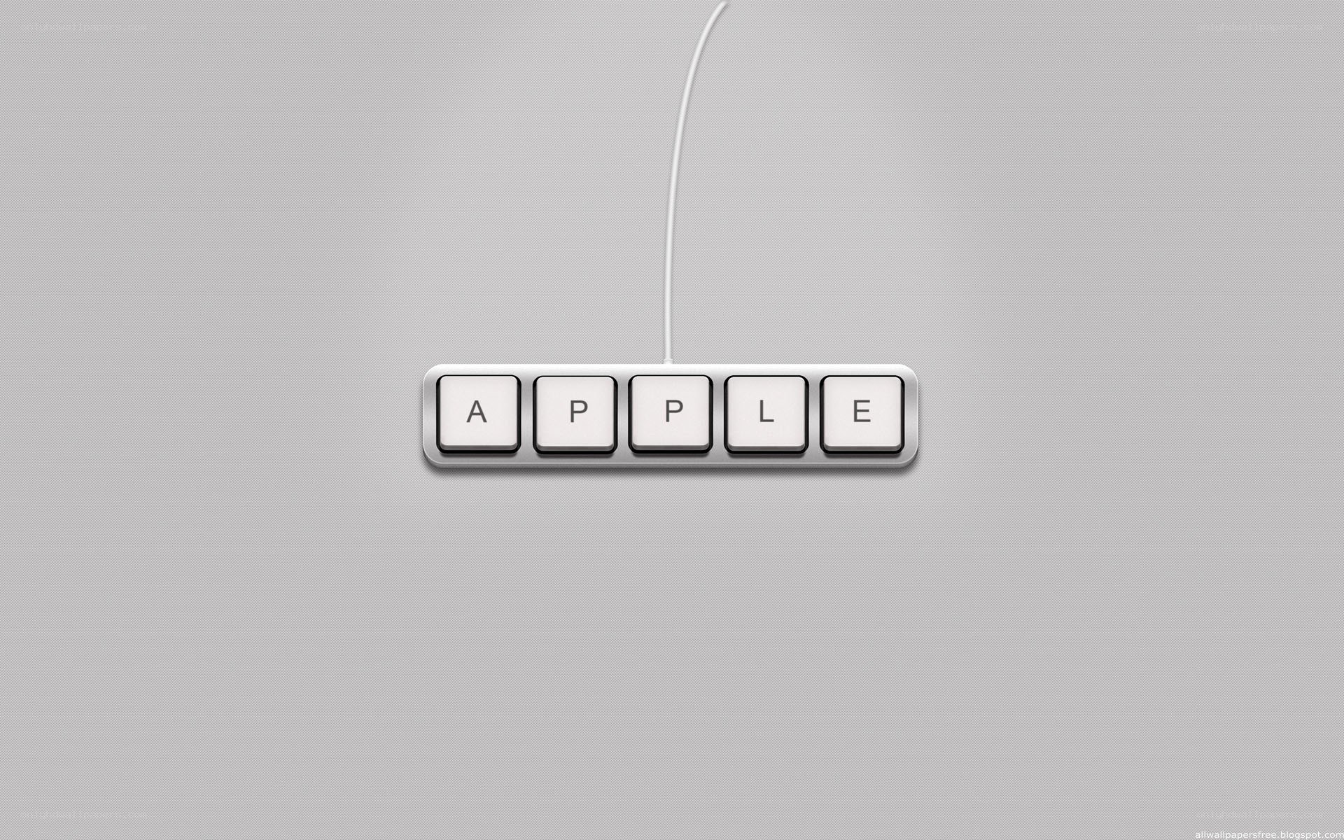 Apple keyboard keys on gray background