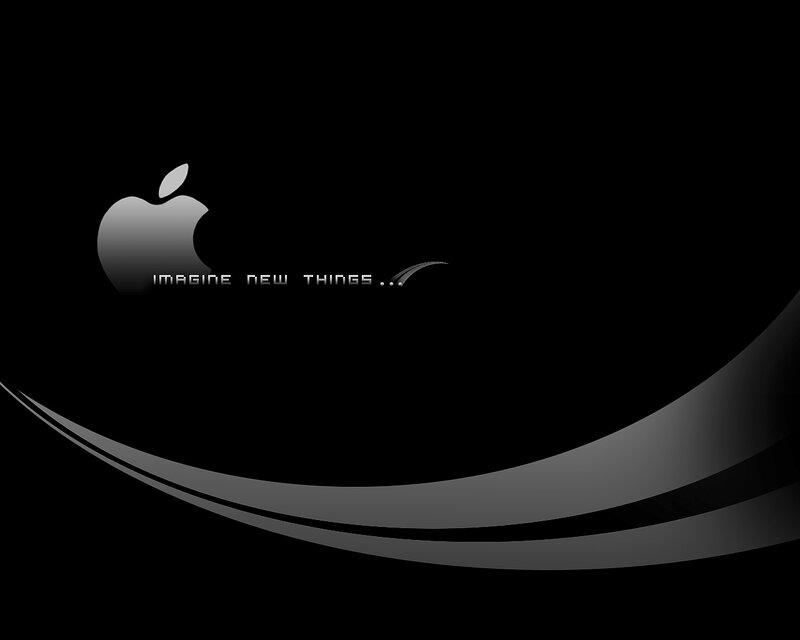 Apple Logo and Slogan — Black, Modern