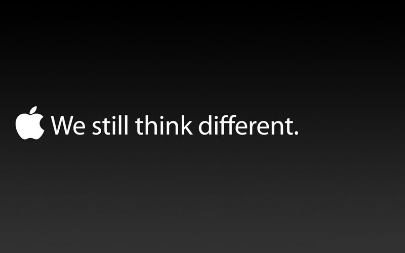Apple Logo and Text — Black, Serious