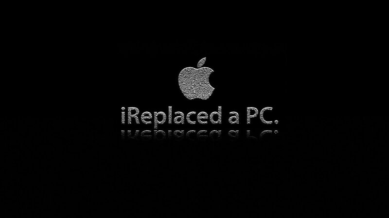 Apple Logo and Text — Black